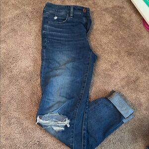 American Eagle Outfitters Blue Distressed Jeans